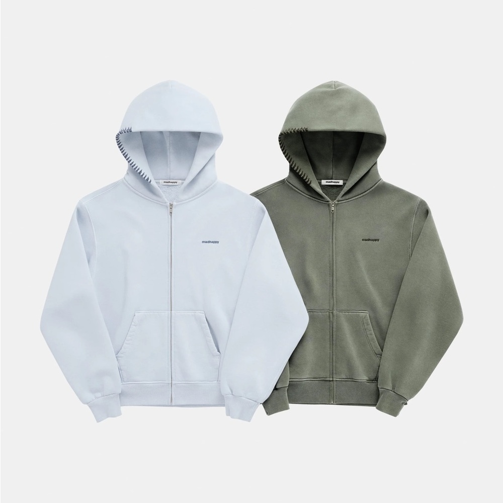 Madhappy Green Zip Up Hoodie